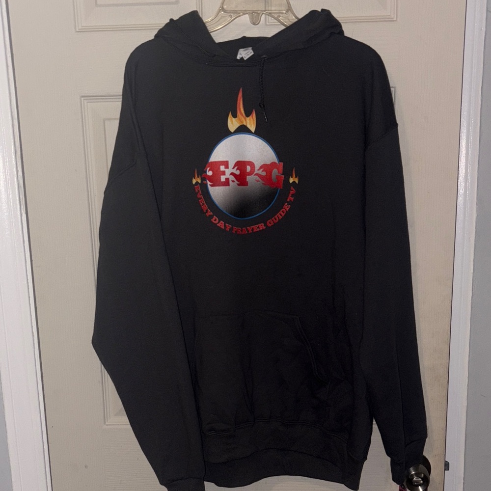 Black Graphic Hoodie Sweater